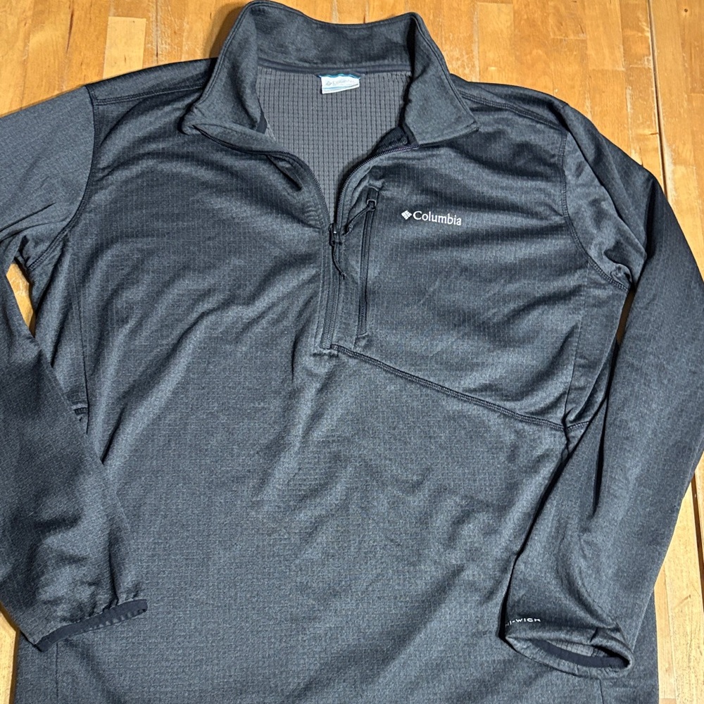 Columbia Park View Charcoal Quarter-Zip Fleece